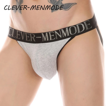 CLEVER-MENMODE Men's Sexy Buttocks Thong Raised Bag Backless Underwear G String Crop Top Panty Men Fetishes Sissy Gay Bikini