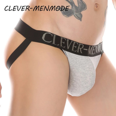 CLEVER-MENMODE Men's Sexy Buttocks Thong Raised Bag Backless Underwear G String Crop Top Panty Men Fetishes Sissy Gay Bikini