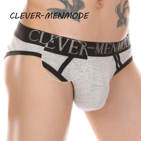 CLEVER-MENMODE Men's Sexy Back Open Buttock Briefs Open Hip Panties Jockstrap T Back Big Penis Bag Panties Gay Sissy Bikini