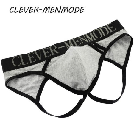 CLEVER-MENMODE Men's Sexy Back Open Buttock Briefs Open Hip Panties Jockstrap T Back Big Penis Bag Panties Gay Sissy Bikini