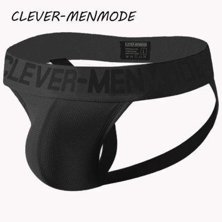 CLEVER-MENMO Men Sexy Porn Buttock Thong String T Back Cutout Mini Panties Exotic Jockstrap G String Penis Bag Lingerie Adult 18