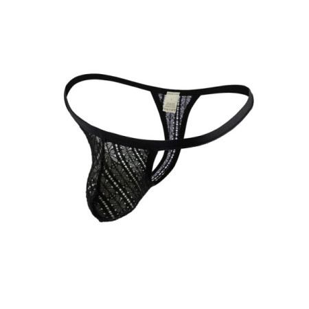 CLEVER-MENMODE G String Men Mini Thong Sexy Lace Underwear Elastic Transparent Mesh Panites Man See Through Erotic Underpants