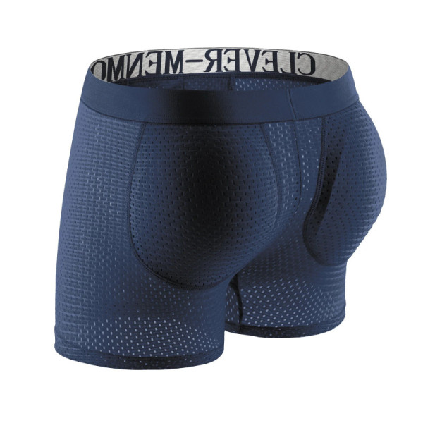 CLEVER-MENMODE Sexy Men Padded Underwear Mesh Boxer Buttocks Lifter Enlarge Butt Push Up Pad Underpants Penis Pouch Panties