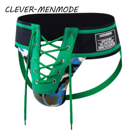 CLEVER-MENMODE Men's Sexy Thong Backless Open Butt Underwear Exotic Lingerie Tie Waist Jockstraps BDSM Bondage Fetish Costumes