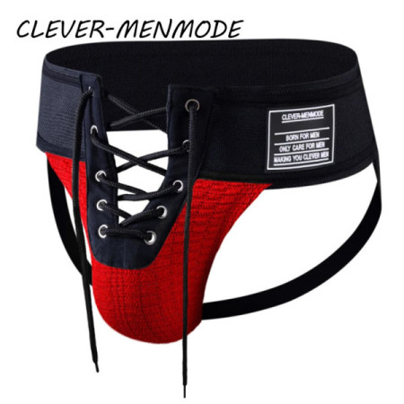 CLEVER-MENMODE Men's Sexy Thong Backless Open Butt Underwear Exotic Lingerie Tie Waist Jockstraps BDSM Bondage Fetish Costumes