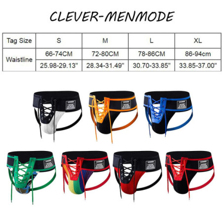 CLEVER-MENMODE Men's Sexy Thong Backless Open Butt Underwear Exotic Lingerie Tie Waist Jockstraps BDSM Bondage Fetish Costumes