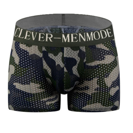 CLEVER-MENMODE Enlarge Butt Push Up Pad Padded Underwear Mesh Boxer Buttocks Lifter Sexy Panties Men Boxershorts Penis Pouch Und