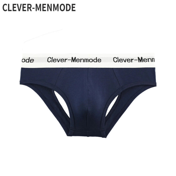 CLEVER-MENMODE Cotton Sexy Underwear Men Briefs Open Butt Underpants Backless Lingerie Penis Pouch Buttocks Panties Jockstrap