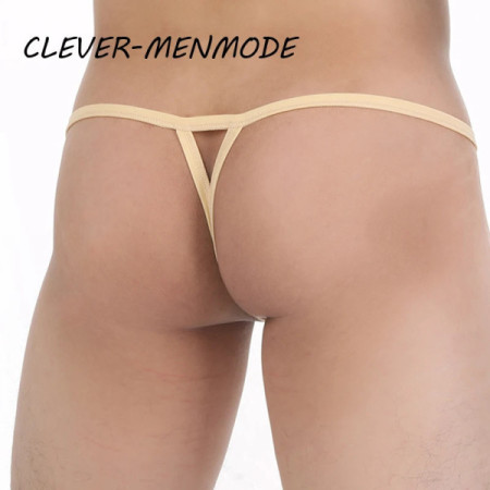 CLEVER-MENMODE Men's Sexy Cockring Underwear Erotic Open Crotch Penis Hole G String Lingerie Hollow Out Crotchless T Back Thong