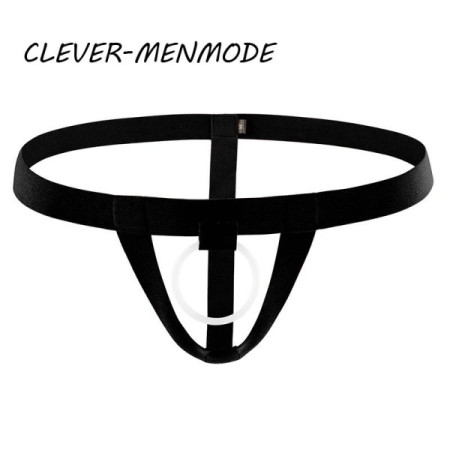 CLEVER-MENMODE Men's Sexy Thong Exotic Hollow Out Lingerie Open Crotch Bottomless Underwear Penis Ring Panties Jockstrap Hombre