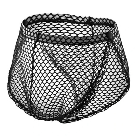 Men's Sexy Openwork Sheer Fishnet Briefs Bare Side Open Lingerie Mesh Transparent Shorts Hollow Mesh Breathable Panties