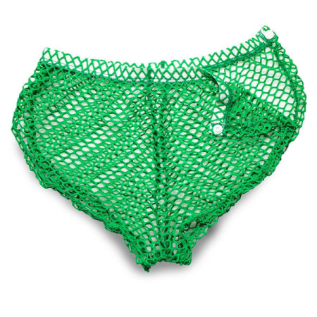 Men's Sexy Openwork Sheer Fishnet Briefs Bare Side Open Lingerie Mesh Transparent Shorts Hollow Mesh Breathable Panties