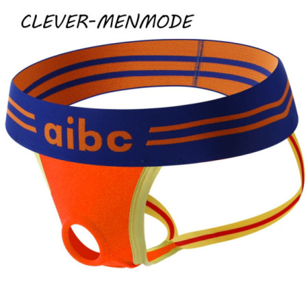 CLEVER-MENMODE Sexy Men's Hollow Out Jockstrap Thong Penis Hole Silicone O Ring Underwear Low Rise Panties Underpants Homme